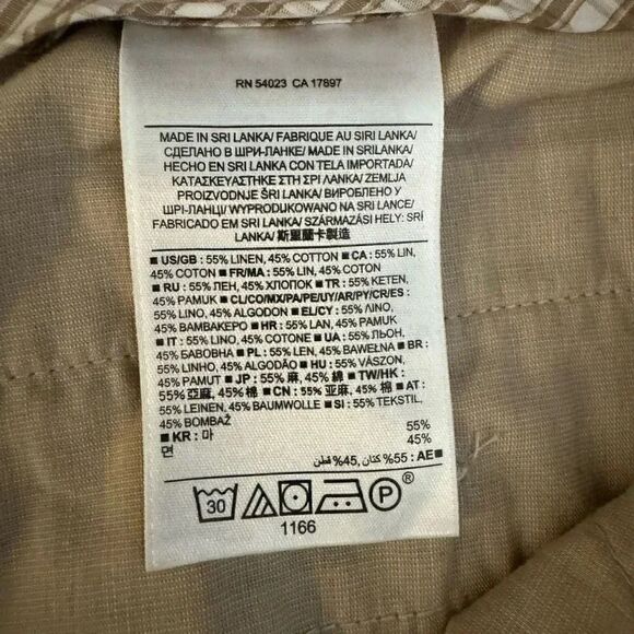 Banana Republic Kentfield Pant Mens Linen Cotton Blend Beige SZ 38 # 1940 - Picture 7 of 11